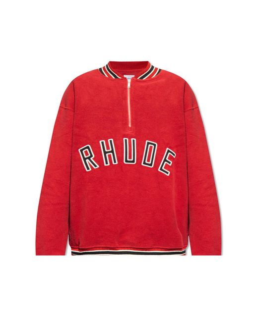 Rhude Red Cotton Sweatshirt for men