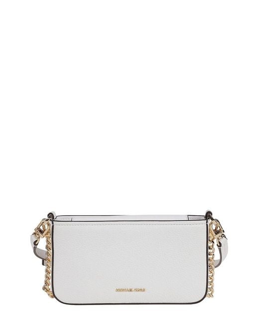 MICHAEL Michael Kors White Bryant Small Pebbled Convertible Pouch