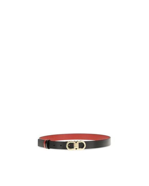 Ferragamo Black Calf Leather Bos Taurus Regular Belt