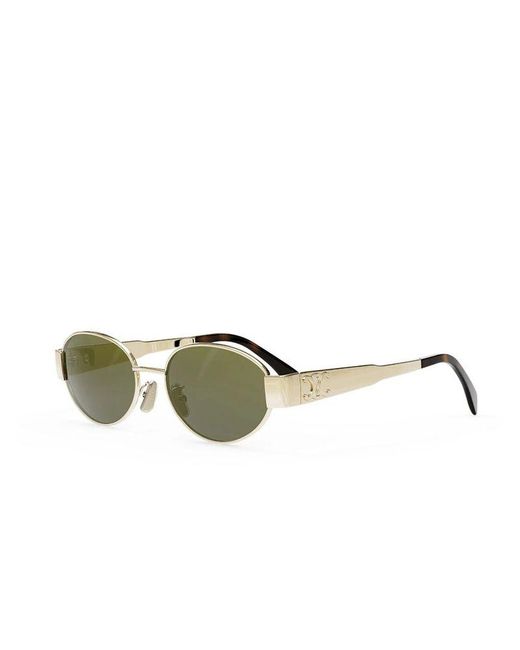 Céline Green Sunglasses Metal Eyewear
