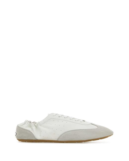 Saint Laurent White Leather Lewis Sneakers for men