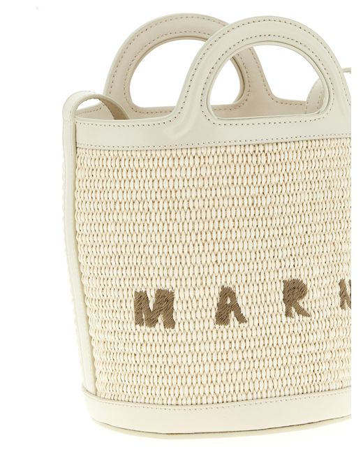 Marni White 'Tropicalia' Small Bucket Bag