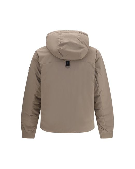 Moose Knuckles Gray Hooded Down Jacket for men