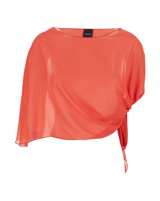 Le Plain Red Stole With Side Knot