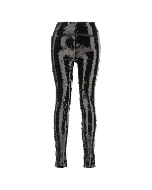 Isabel Marant Black Sequin-Embellished Leggings