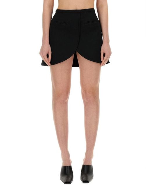 Courreges Black "Ellipse" Mini Skirt