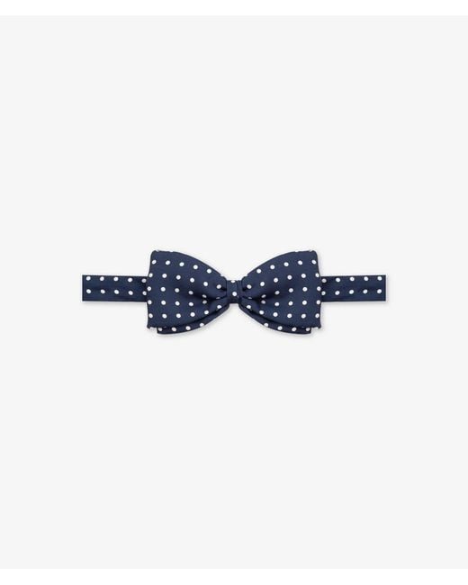 Larusmiani Blue Bow Tie Popping Printed