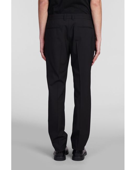 Emporio Armani Pants In Black Wool for men