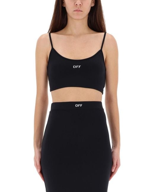 Off-White c/o Virgil Abloh Black Top With Thin Straps Polyamide (Nylon) Tops