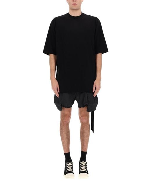 Rick Owens Black Cotton T-Shirt T-Shirts for men