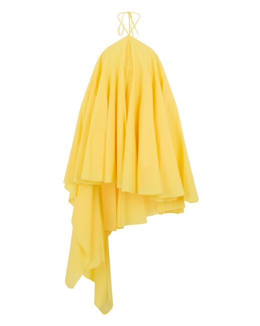 Jacquemus Yellow Dress The Robe Triangle Cotton