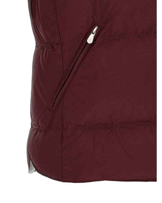 Brunello Cucinelli Purple Polyester Sleeveless Jacket Clothing for men