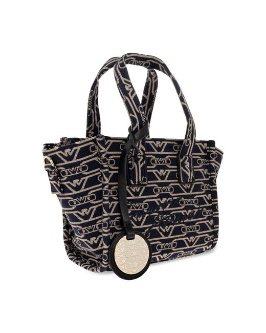 Emporio Armani Black Monogram Handbag