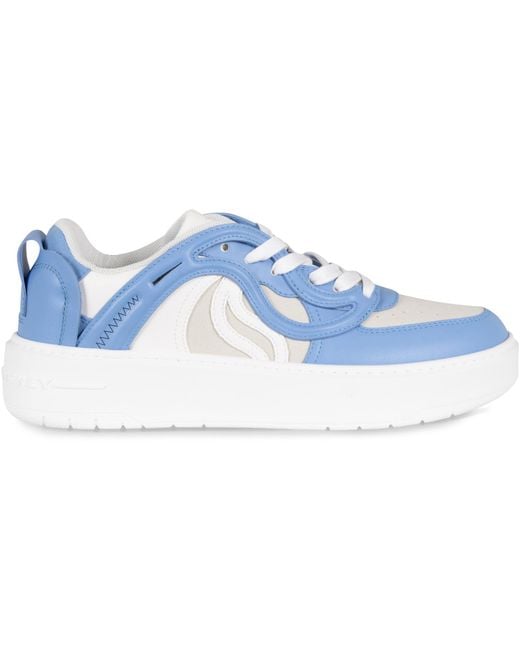 Stella McCartney Blue Vegan Leather Sneakers Polyester Trainers