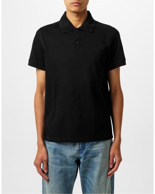 Saint Laurent Blue Cassandre Ysl Logo Polo Shirt Clothing & T-Shirts for men