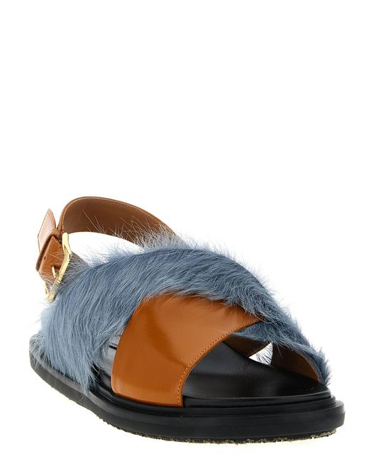 Marni Blue 'Fussbett' Sandals