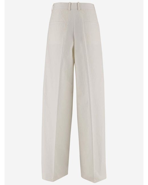 Jil Sander White Straight-Leg Cotton Pants
