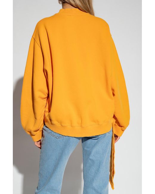 The Attico Yellow Pet Oversize Sweatshirt