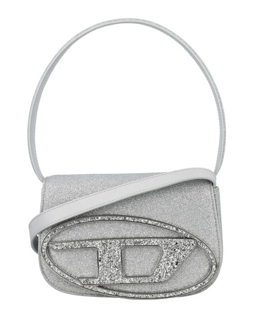 DIESEL Gray 1dr Glitter Shoulder Bag