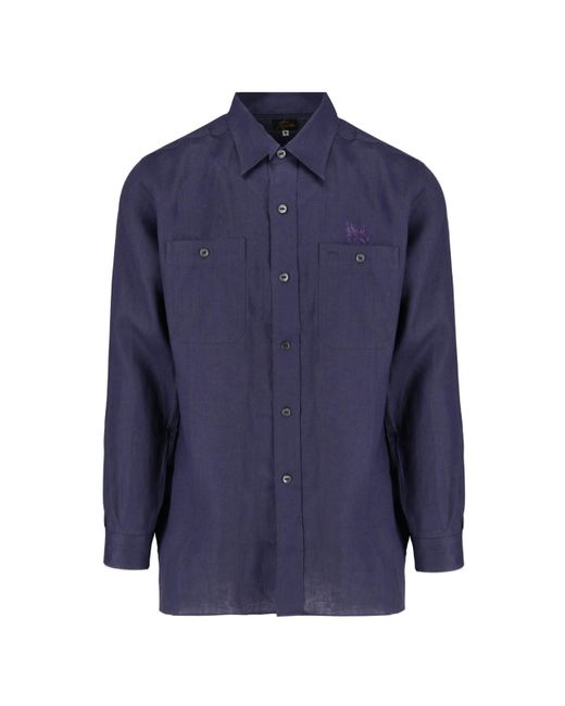 Needles Blue 'work Shirt' Linen Shirt for men