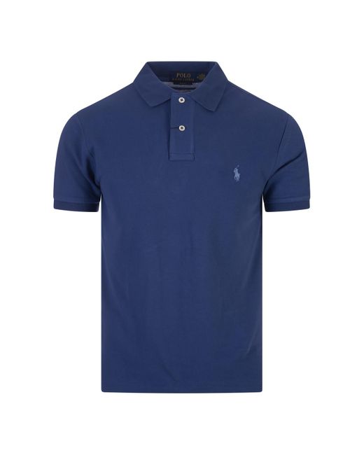 Ralph Lauren Blue Slim-Fit Polo Shirt for men