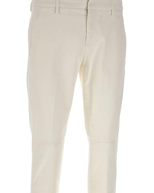 Dondup White Gaubert Cotton Pants for men