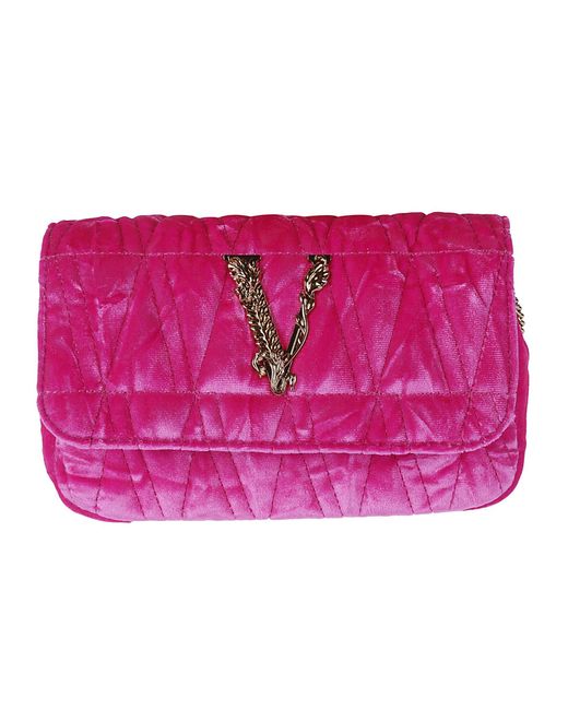 Versace Vitrus Shoulder Bag in Pink | Lyst UK