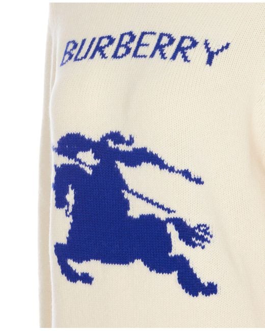 Burberry White Ekd Wool Cashmere Sweater