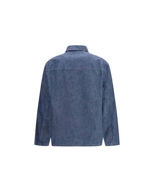 Jil Sander Blue Cotton Denim Jacket for men
