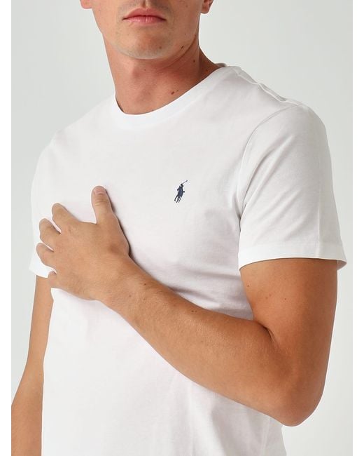 Polo Ralph Lauren White Custom Slim-Fit for men