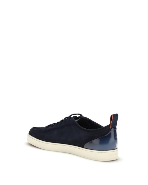 Santoni Blue Montecarlo Sneakers for men