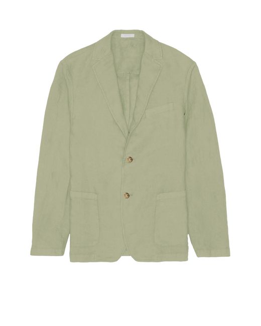 Altea Green Linen Single-Breasted Jacket for men