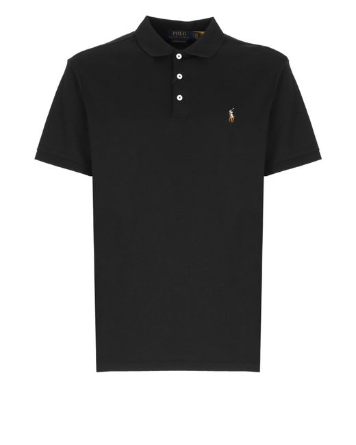 Ralph Lauren Black Polo Shirt With Pony for men