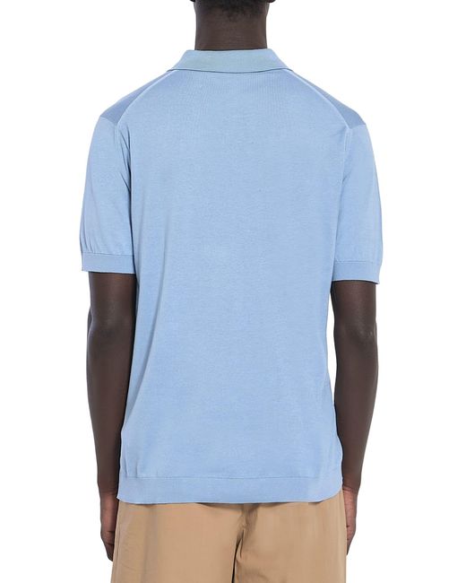 John Smedley Blue Adrian Shirt Ss for men
