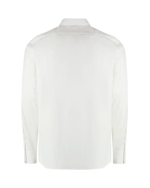 Valentino Garavani White Cotton Poplin Shirt for men