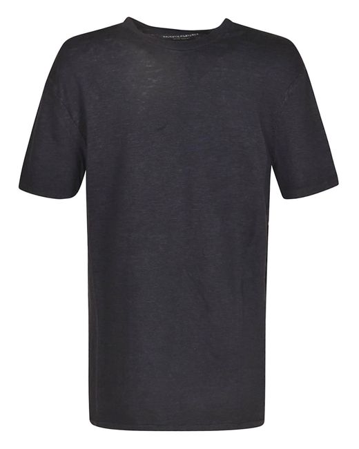 Majestic Filatures Black Round Neck T-Shirt for men