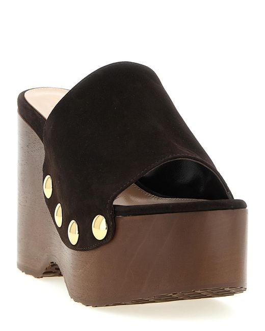 Gianvito Rossi Brown Ardéa Clog