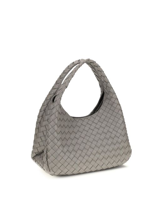 Bottega Veneta Gray Shoulder Bag Campana Lambskin