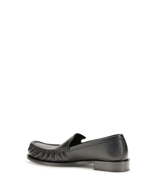 Dries Van Noten Black Leather Loafers for men