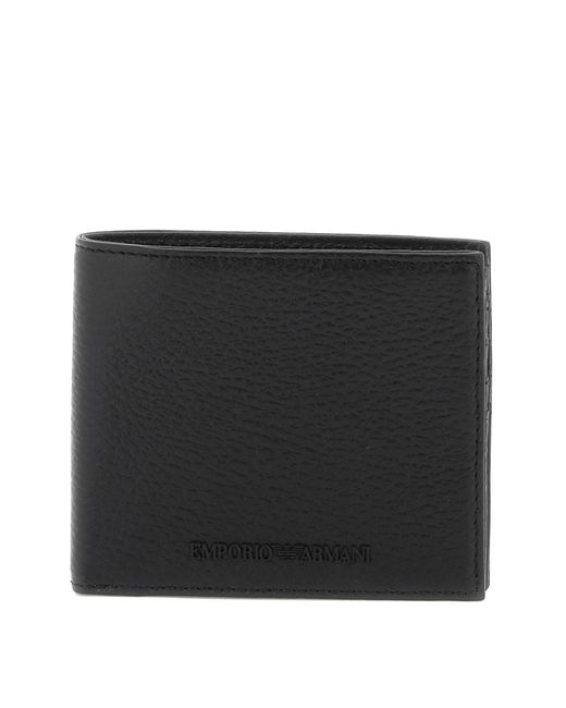 Emporio Armani Black Grained Leather Wallet for men
