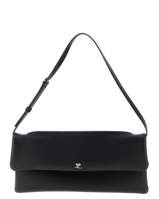 Courreges Black Cowhide Clutch Bag