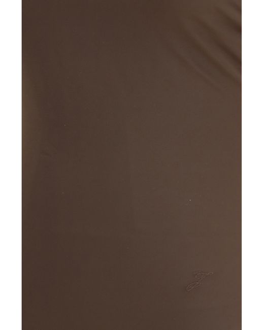 Jacquemus Brown Cabana One-Piece Swimsuit With Ruffles Polyamide; Elastane Swimwear