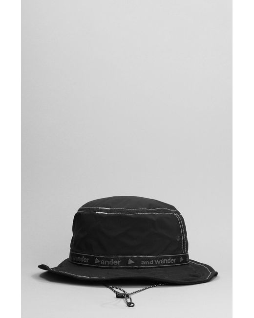 And Wander Hats In Black Nylon for men
