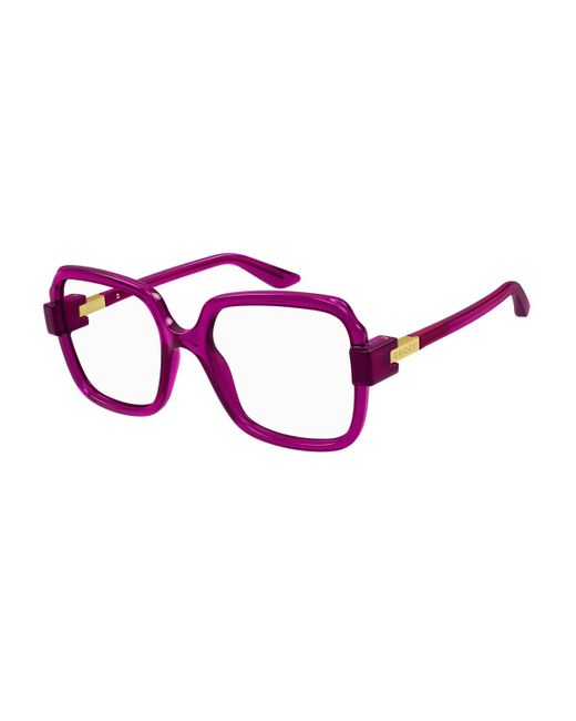 Gucci Purple Gg1433O Linea Lettering Eyeglasses