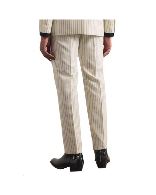 Céline Natural Wool Striped Pants for men