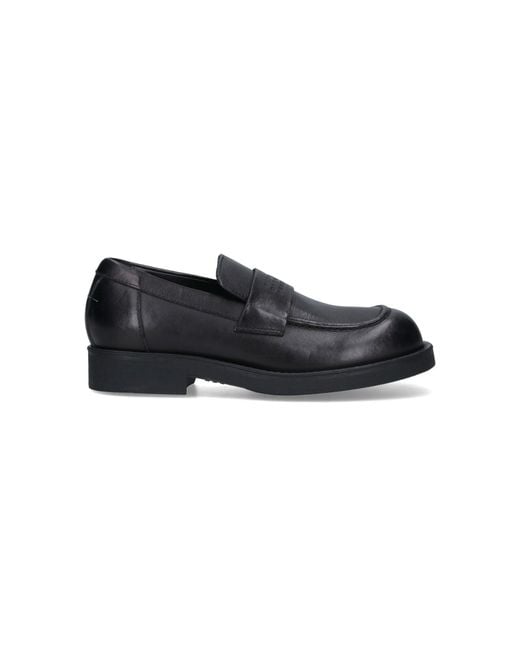 MM6 by Maison Margiela Black Flat Shoes Upper: Bovine Leather for men