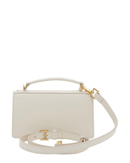 Golden Goose Deluxe Brand Natural Venezia Hangbag With Adjustable And Removable Shoulder Strap And Clasp Closure