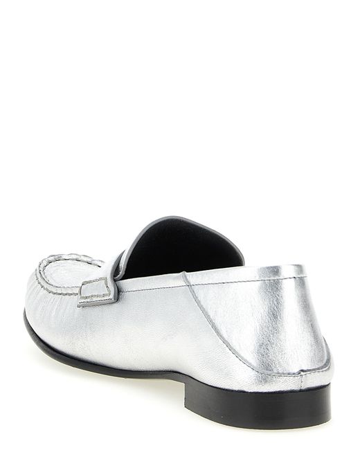 Versace White La Medusa Loafers