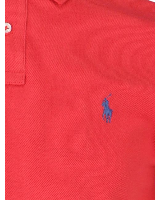 Ralph Lauren Red Logo Polo Shirt for men