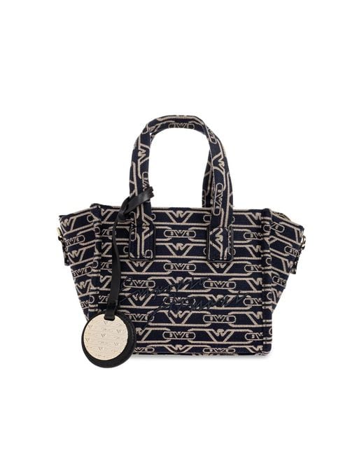 Emporio Armani Black Monogram Handbag